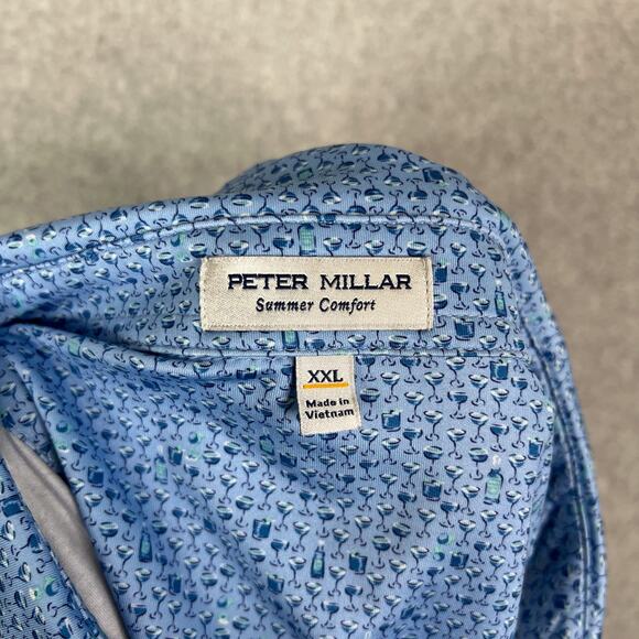 Peter Millar Summer Comfort Mens XXL Whiskey Sour Performance Polo - Picture 5 of 6